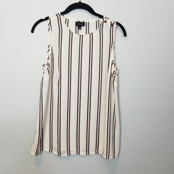 Who What Wear Vertical Stripes Sheer Tank XS - Picture 1 of 8